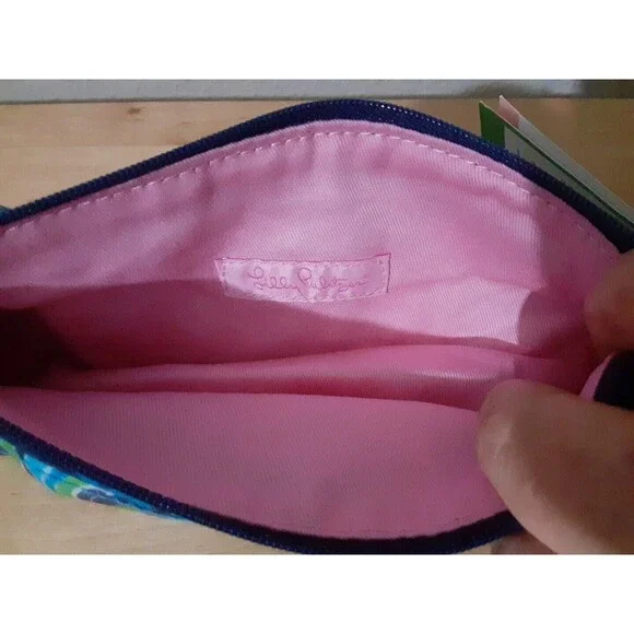 NWT Lilly Pulitzer GWP Pencil Pouch Holder Bag Case Bright Navy Dress Rehearsal - Picture 4 of 5